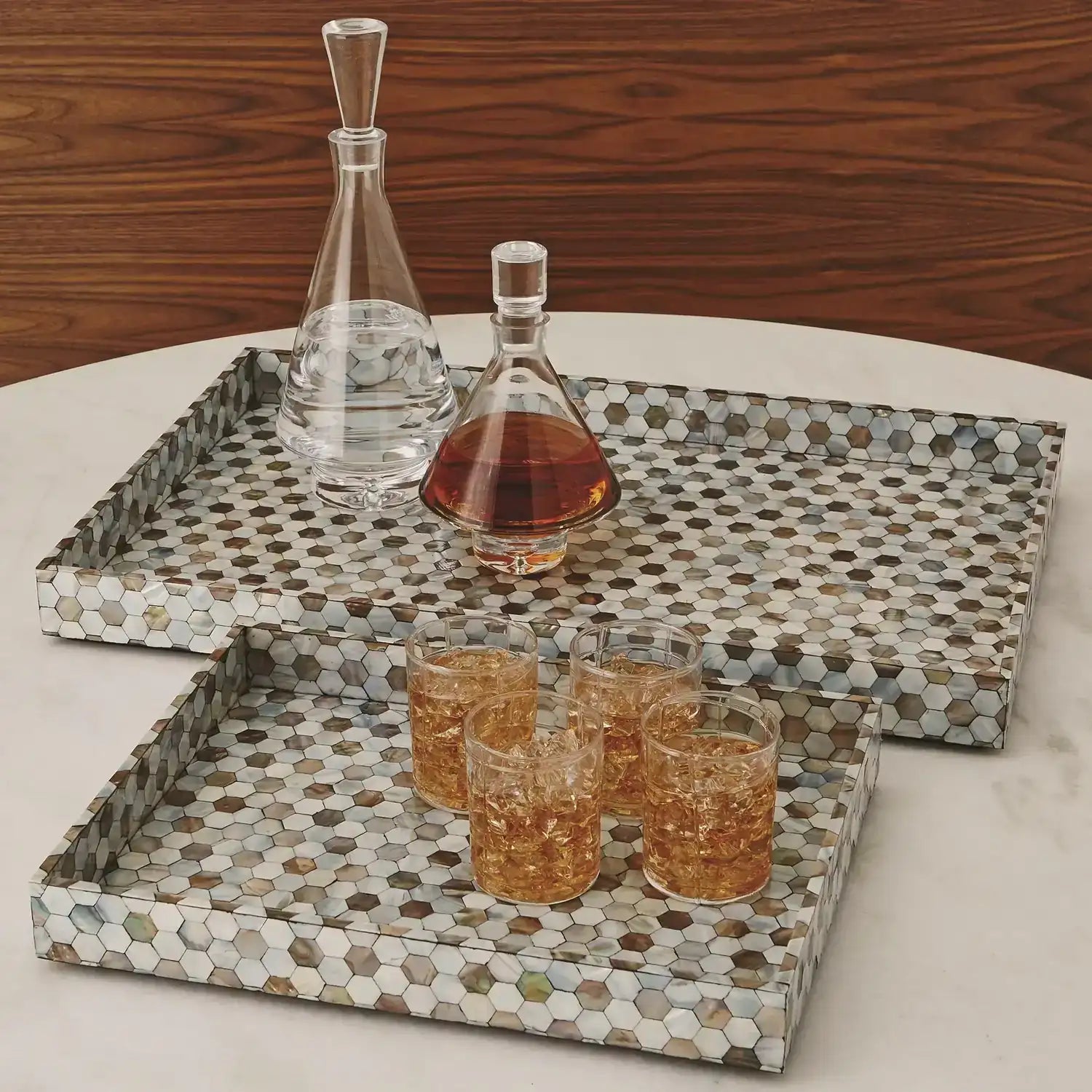 GLOBAL VIEWS MOTHER OF PEARL TRAY - Decorative Accents