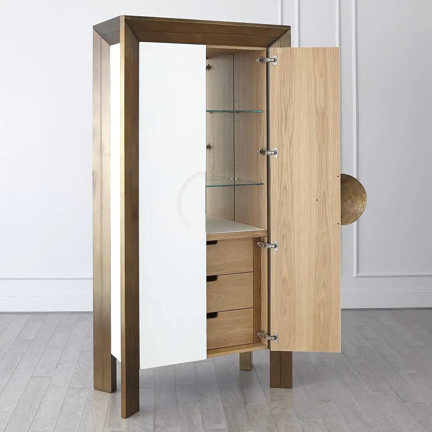 GLOBAL VIEWS FRAMED TALL CABINET - Cabinets & Bar