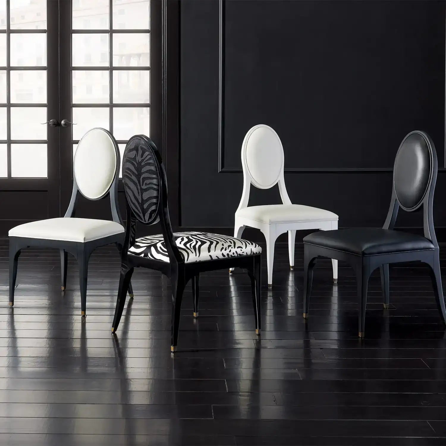 GLOBAL VIEWS ZEBRA DINING CHAIR - Dinning Chairs