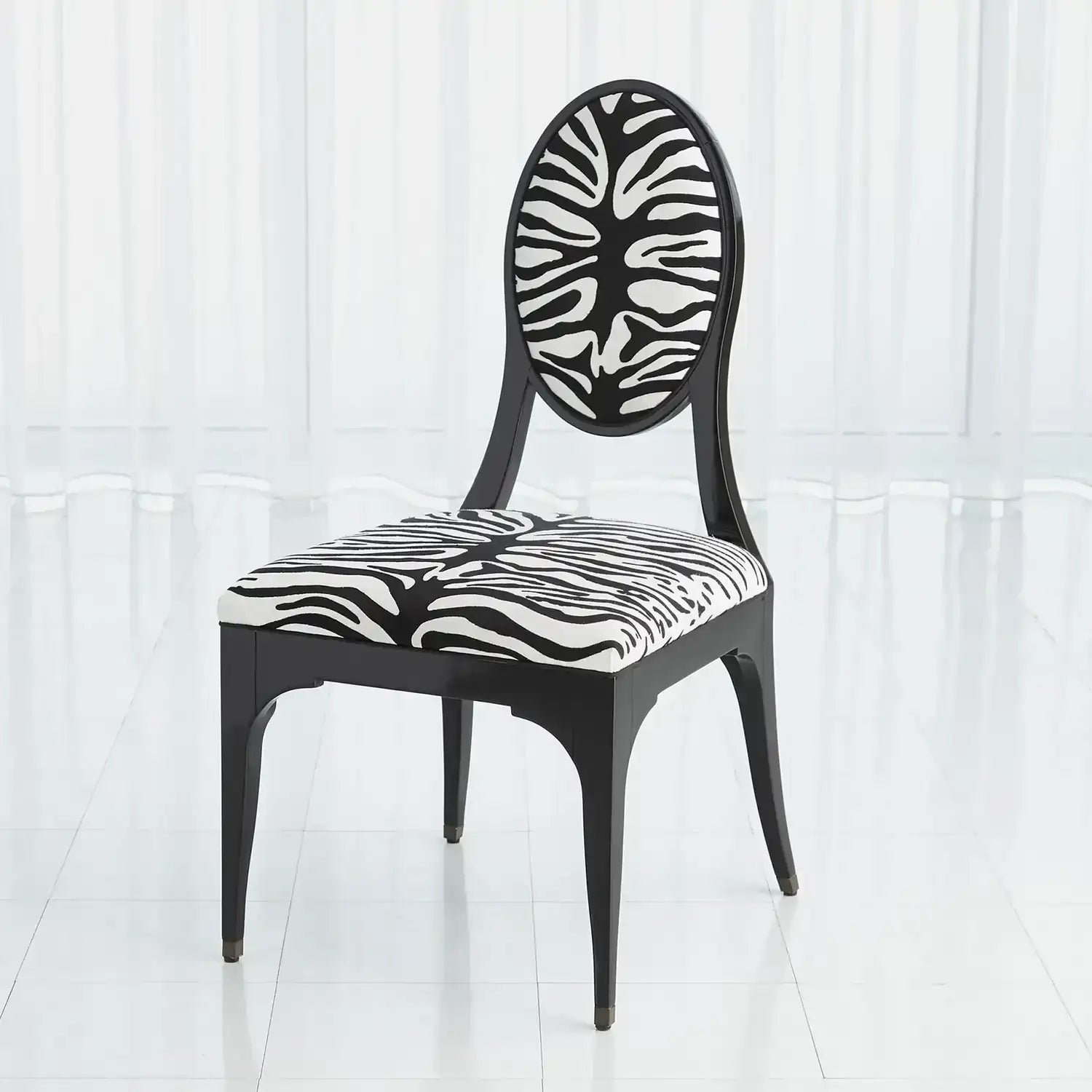 GLOBAL VIEWS ZEBRA DINING CHAIR - Dinning Chairs