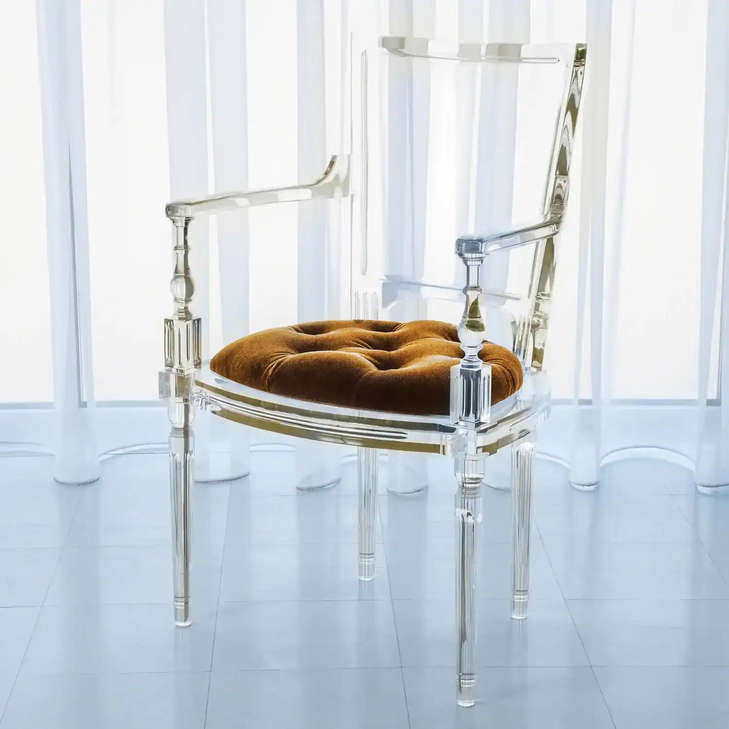 GLOBAL VIEWS MARILYN ACRYLIC ARM CHAIR - Dinning Chairs