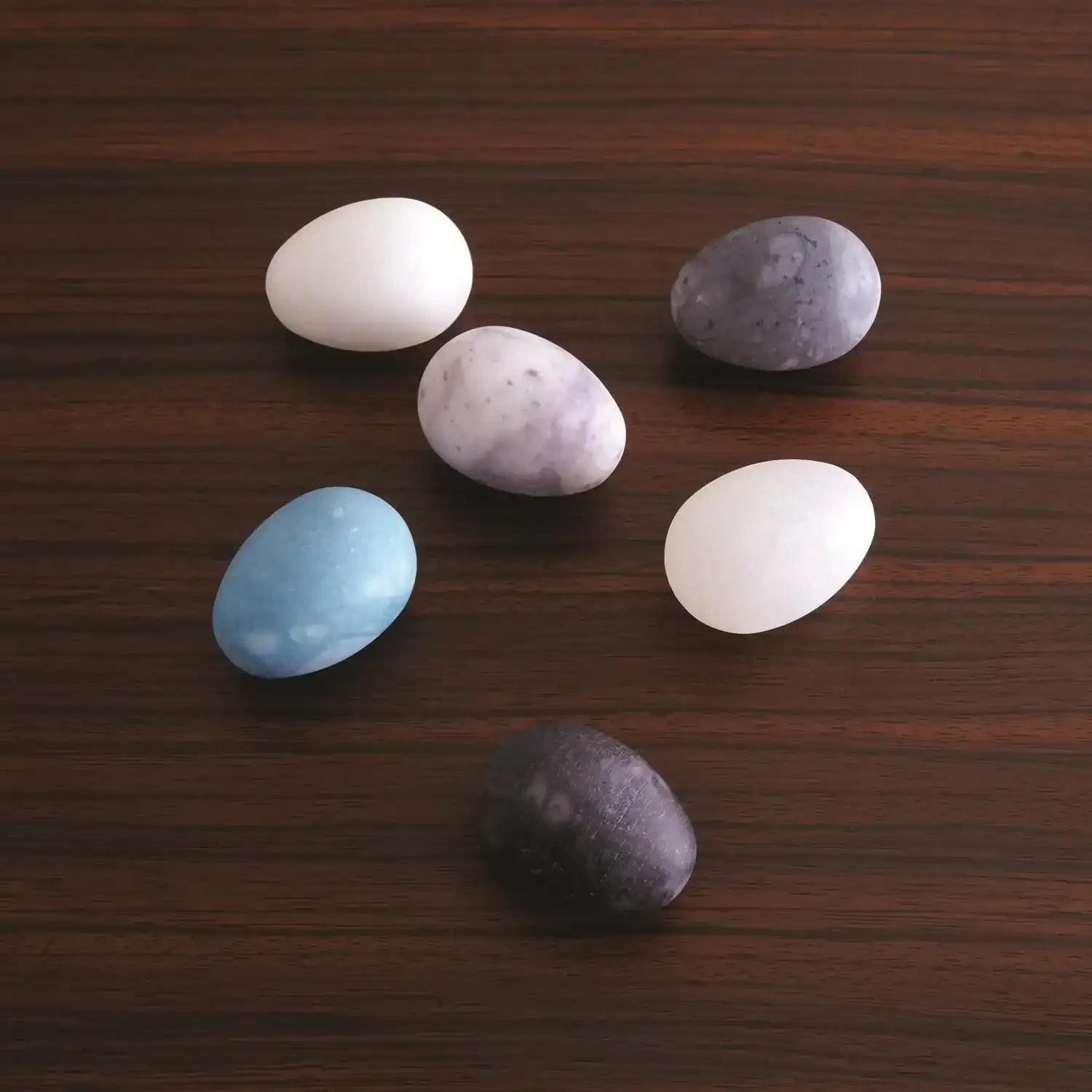 GLOBAL VIEWS S/6 ASSORTED ALABASTER EGGS - Decorative Accents
