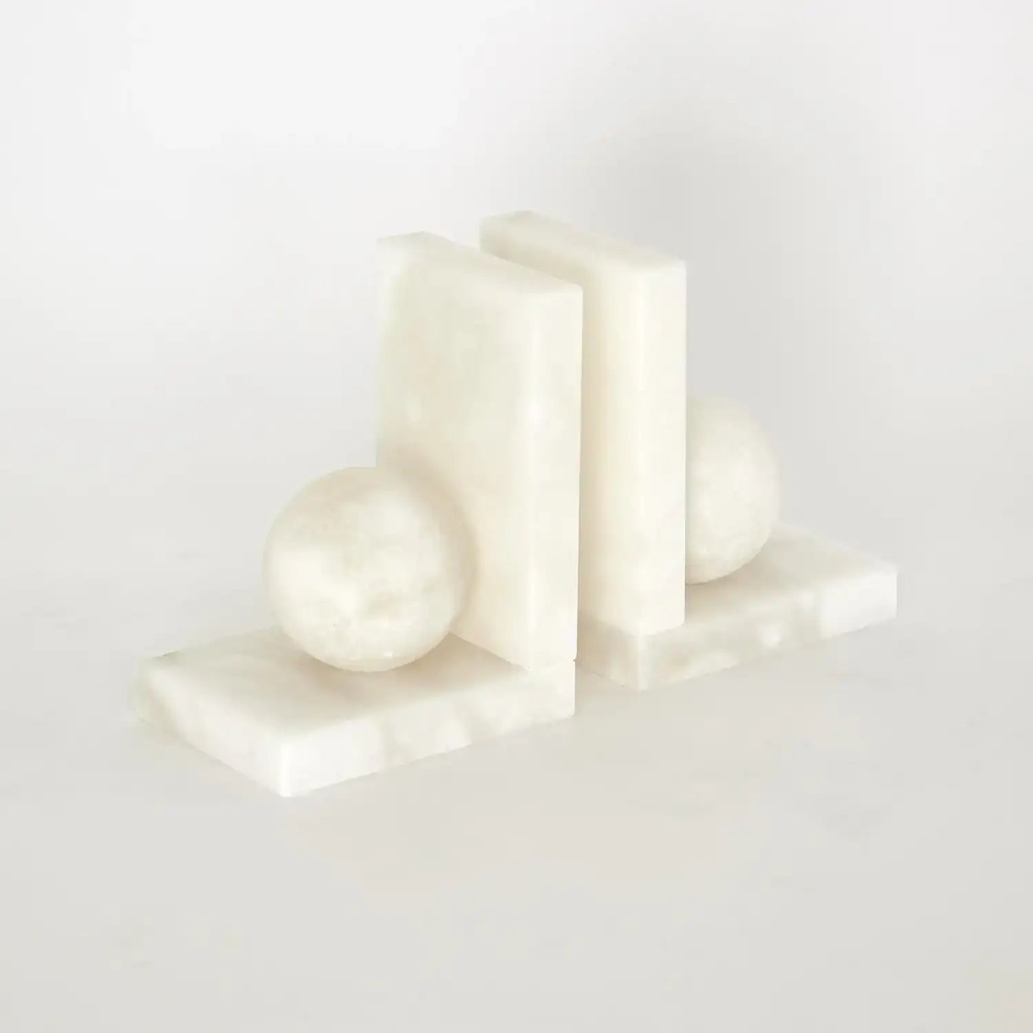 GLOBAL VIEWS ALABASTER BALL BOOKENDS - Decorative Accents