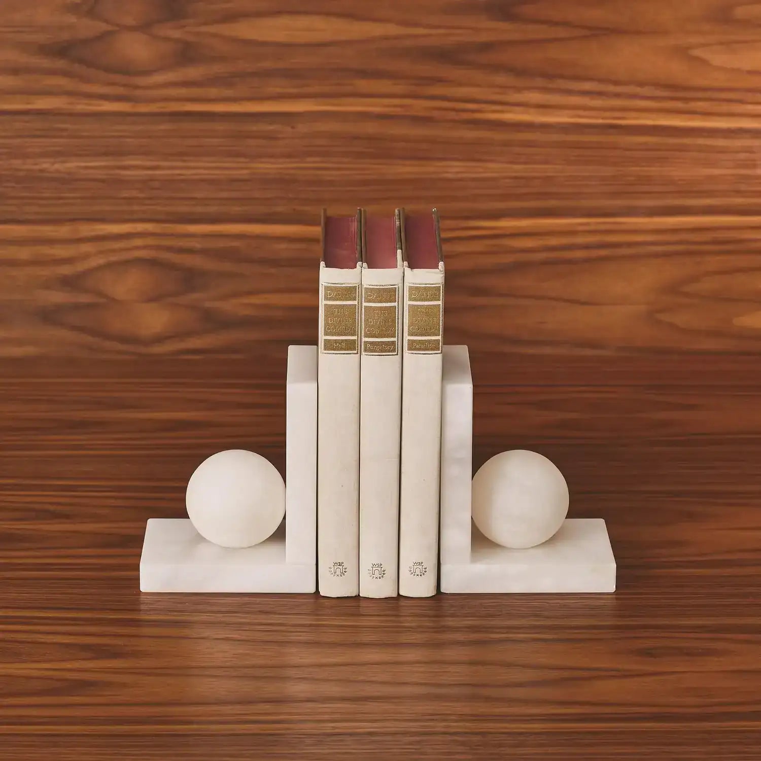 GLOBAL VIEWS ALABASTER BALL BOOKENDS - Decorative Accents