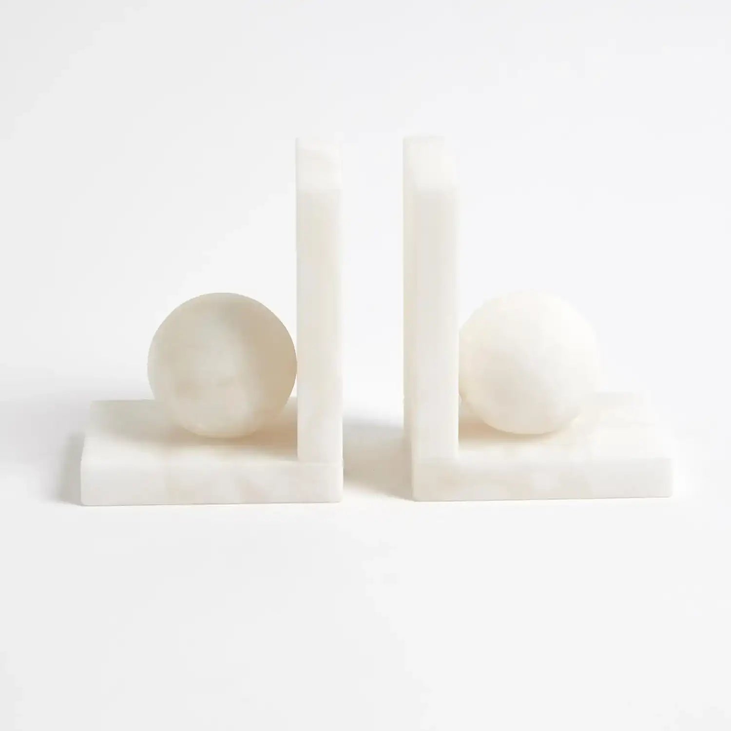 GLOBAL VIEWS ALABASTER BALL BOOKENDS - Decorative Accents
