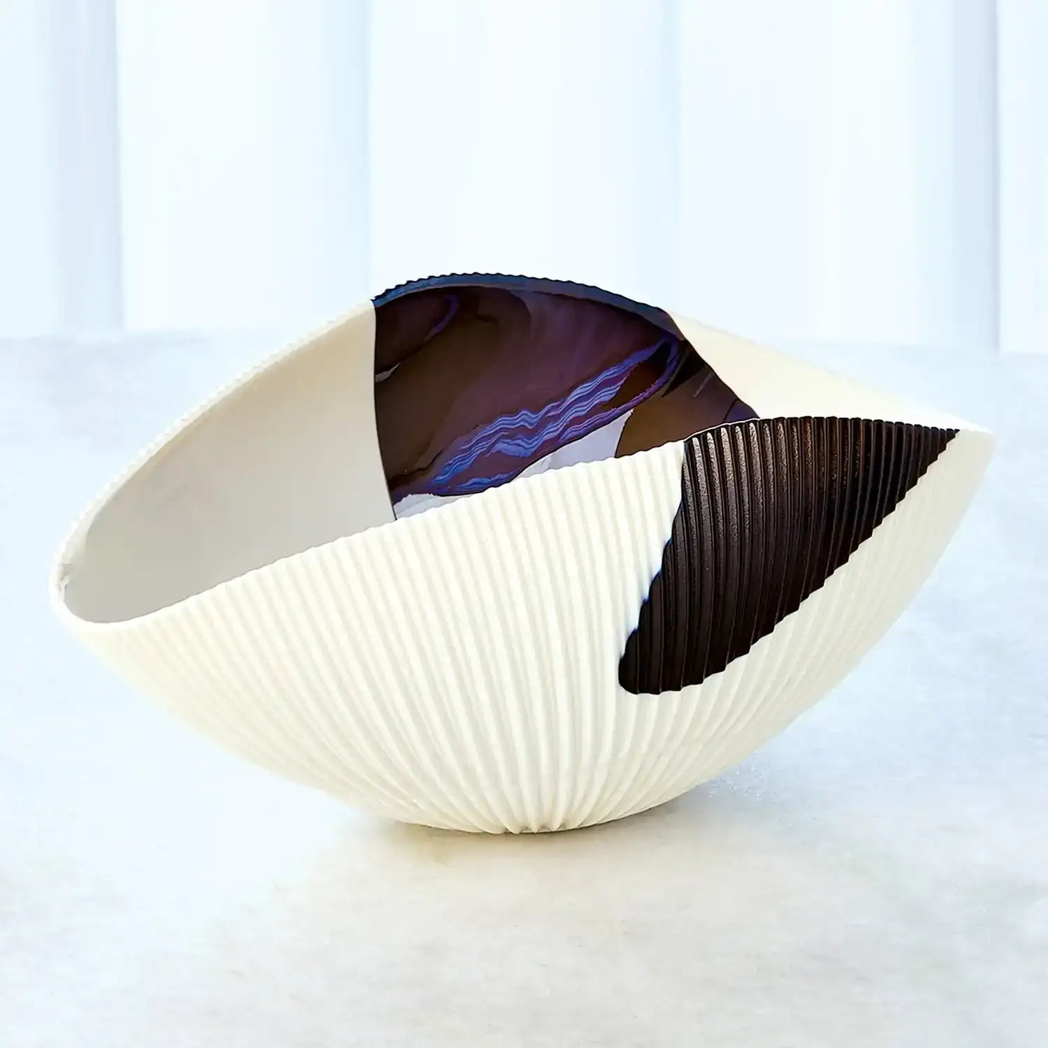 GLOBAL VIEWS PLEATED BOWL - Decorative Accents