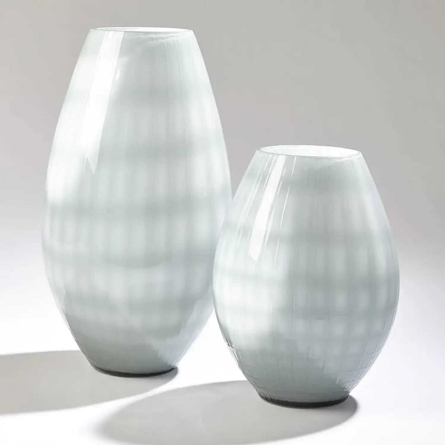 GLOBAL VIEWS CASED GLASS GRID VASE - Decorative Accents