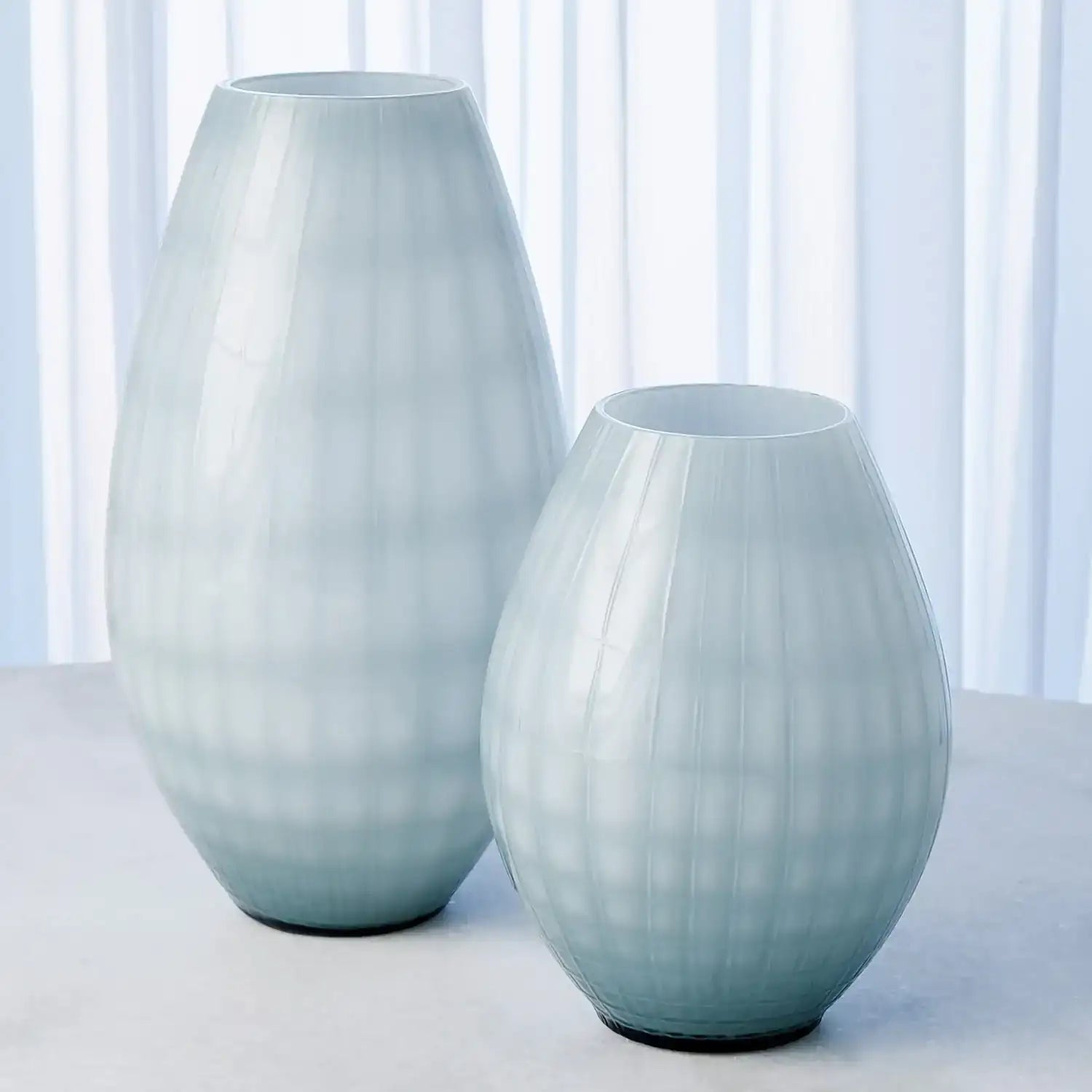 GLOBAL VIEWS CASED GLASS GRID VASE - Decorative Accents
