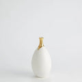 GLOBAL VIEWS DIPPED GOLDEN CRACKLE/WHITE SLENDER VASE - Decorative Accents