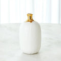 GLOBAL VIEWS DIPPED GOLDEN CRACKLE/WHITE CYLINDER VASE - Decorative Accents