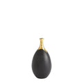 GLOBAL VIEWS DIPPED GOLDEN CRACKLE/BLACK SLENDER VASE - Decorative Accents