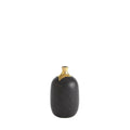 GLOBAL VIEWS DIPPED GOLDEN CRACKLE/BLACK CYLINDER VASE - Decorative Accents