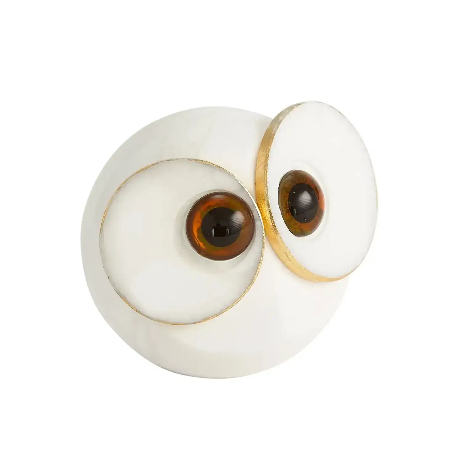 GLOBAL VIEWS ALABASTER BIG EYED OWL - Decorative Accents
