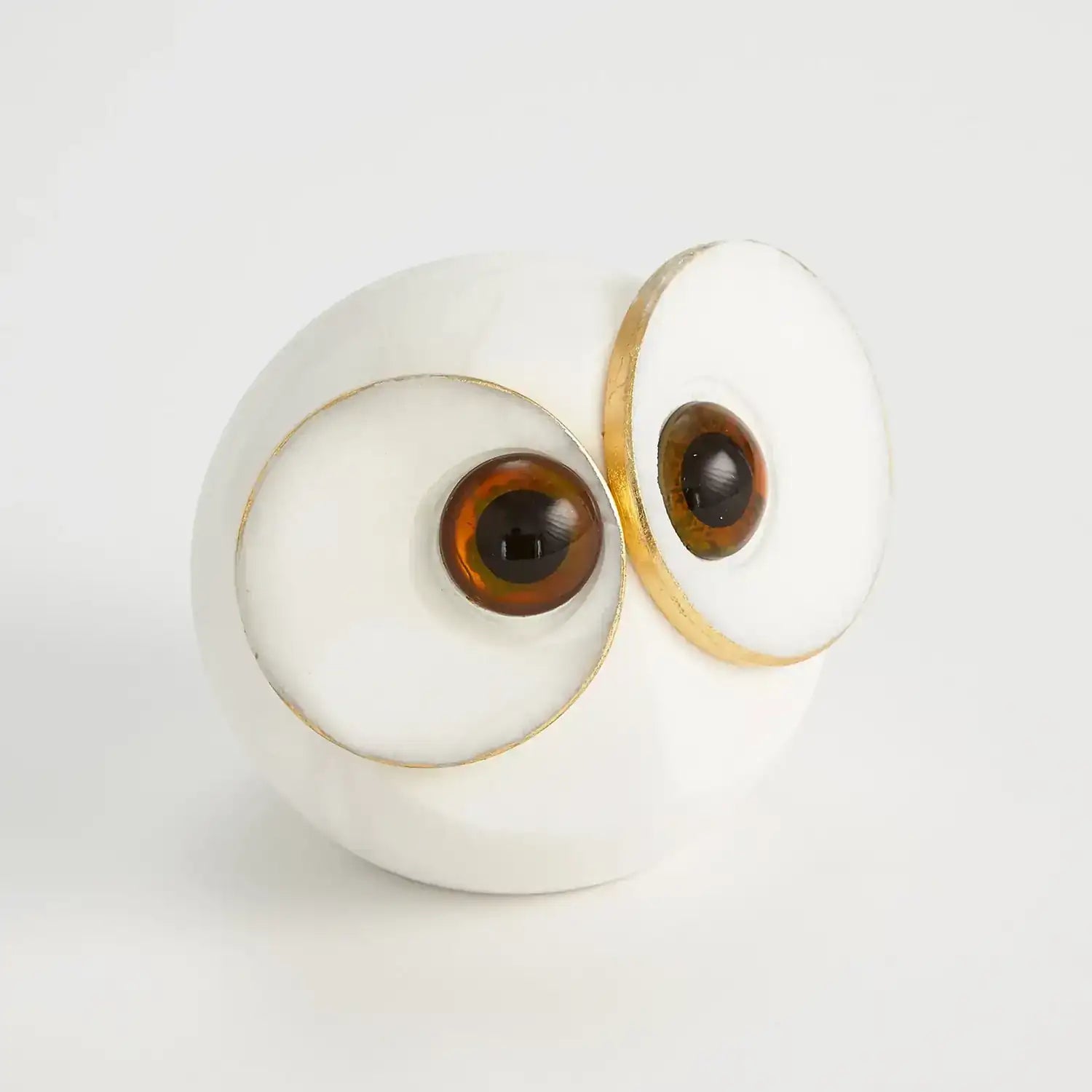 GLOBAL VIEWS ALABASTER BIG EYED OWL - Decorative Accents