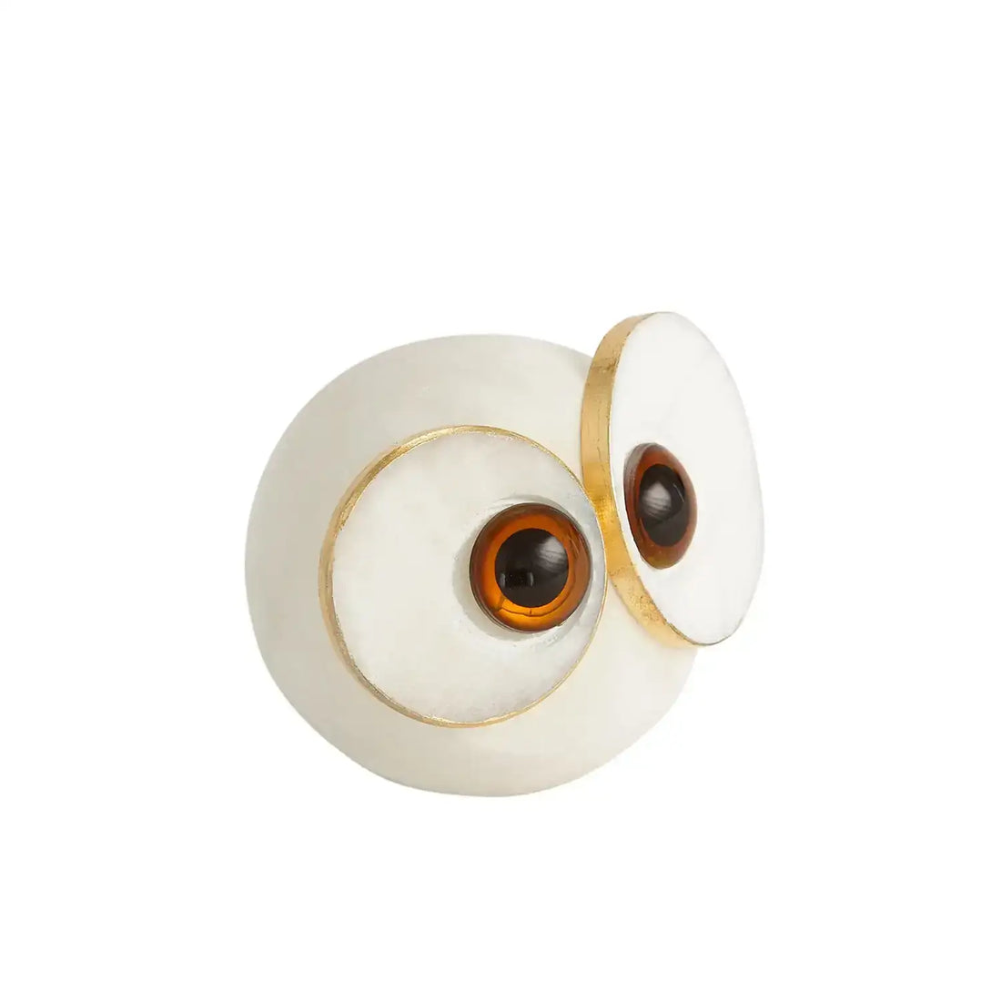 GLOBAL VIEWS ALABASTER BIG EYED OWL - Decorative Accents