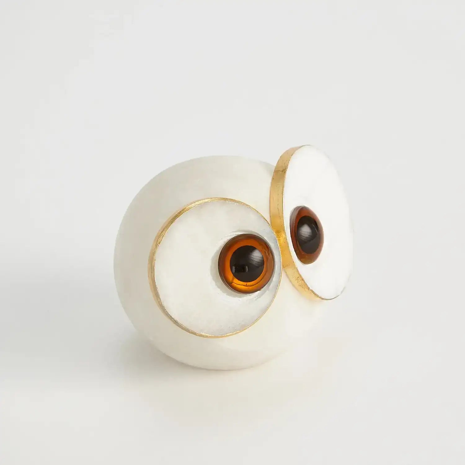 GLOBAL VIEWS ALABASTER BIG EYED OWL - Decorative Accents
