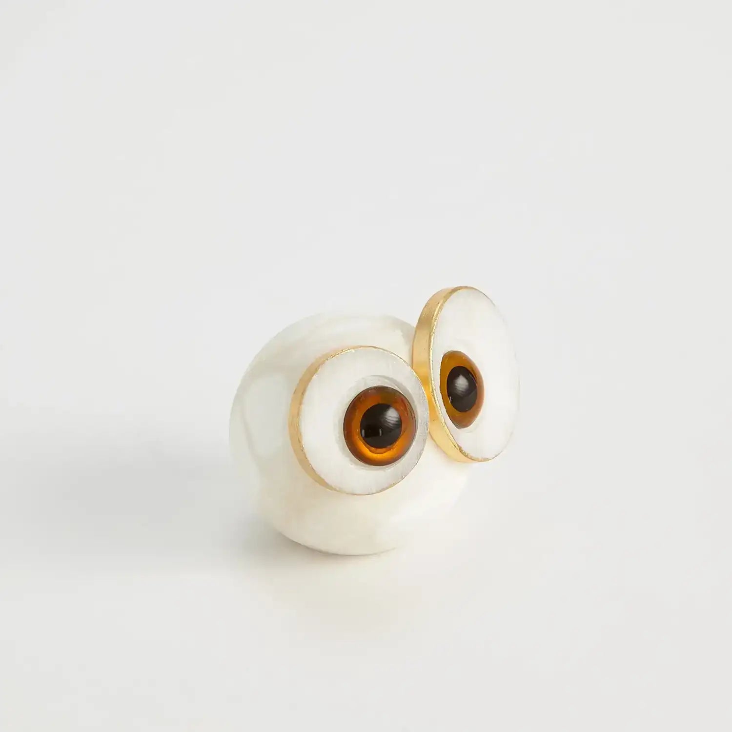 GLOBAL VIEWS ALABASTER BIG EYED OWL - Decorative Accents