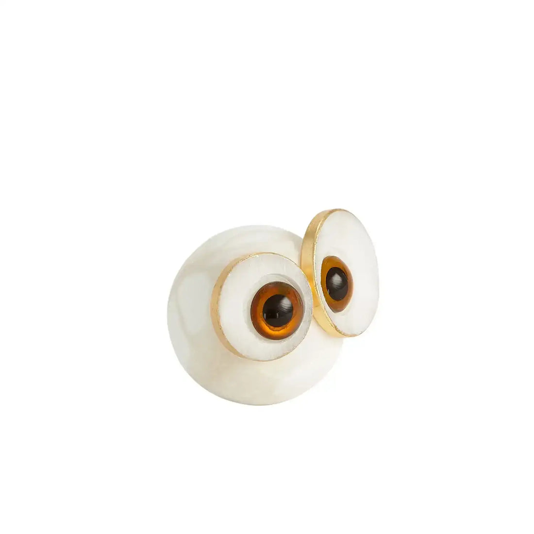 GLOBAL VIEWS ALABASTER BIG EYED OWL - Decorative Accents