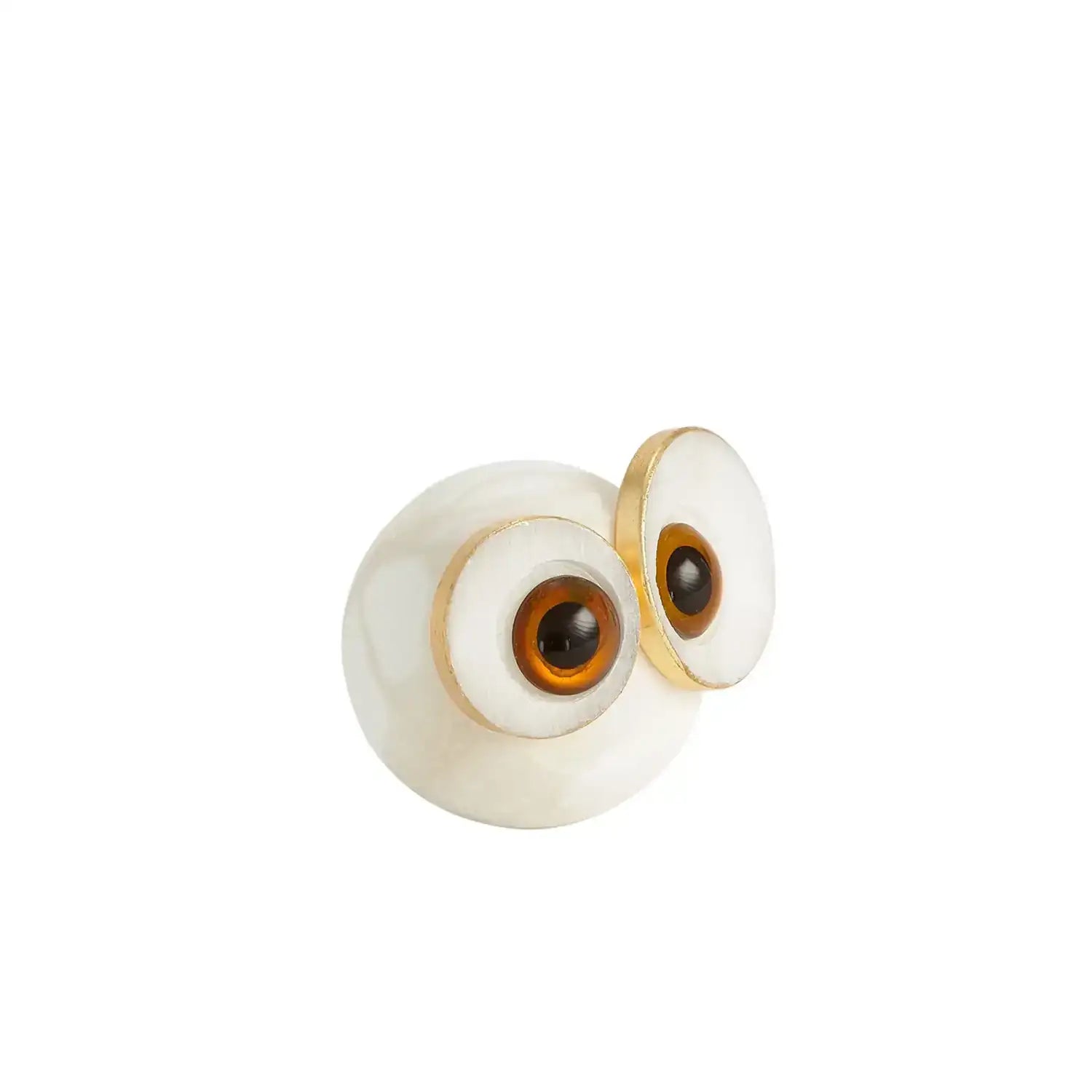 GLOBAL VIEWS ALABASTER BIG EYED OWL - Decorative Accents