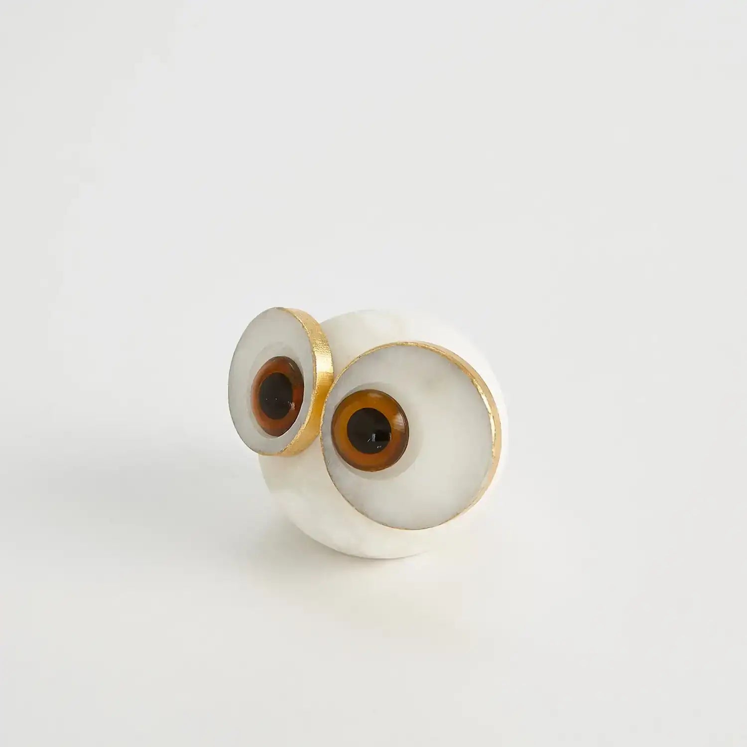 GLOBAL VIEWS ALABASTER BIG EYED OWL - Decorative Accents