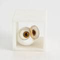 GLOBAL VIEWS ALABASTER BIG EYED OWL IN CUBE - Decorative Accents
