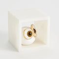 GLOBAL VIEWS ALABASTER BIG EYED OWL IN CUBE - Decorative Accents
