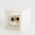 GLOBAL VIEWS ALABASTER BIG EYED OWL IN CUBE - Decorative Accents