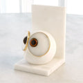GLOBAL VIEWS PAIR ALABASTER BIG EYED OWL BOOKENDS - Decorative Accents