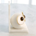 GLOBAL VIEWS PAIR ALABASTER BIG EYED OWL BOOKENDS - Decorative Accents