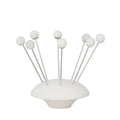 GLOBAL VIEWS S/8 ALABASTER COCKTAIL PICKS W/BASE - Decorative Accents