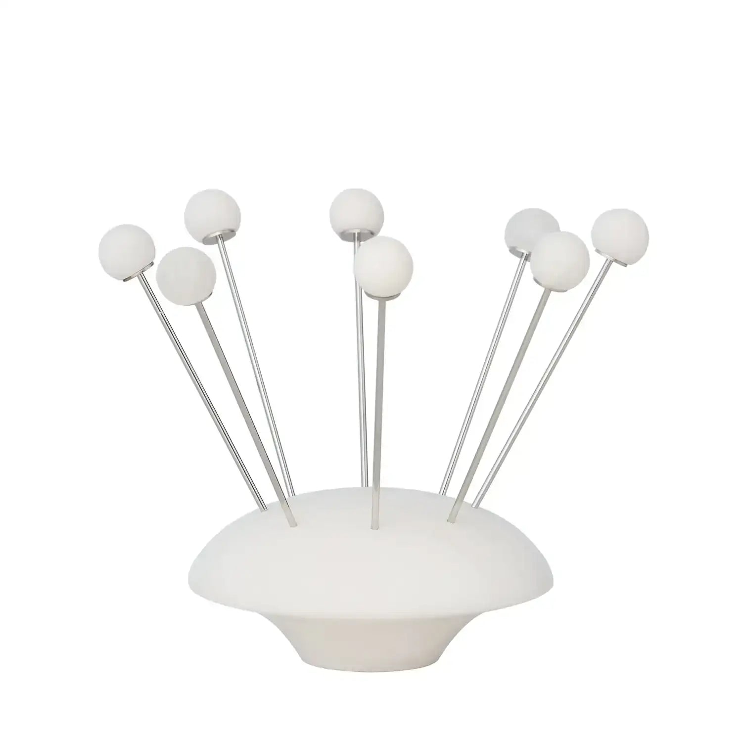GLOBAL VIEWS S/8 ALABASTER COCKTAIL PICKS W/BASE - Decorative Accents