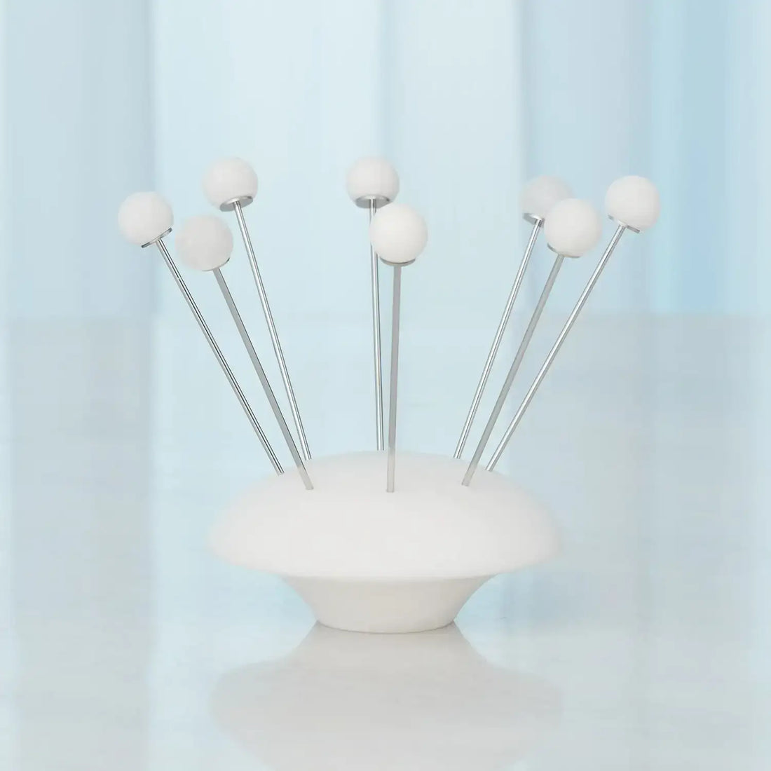 GLOBAL VIEWS S/8 ALABASTER COCKTAIL PICKS W/BASE - Decorative Accents
