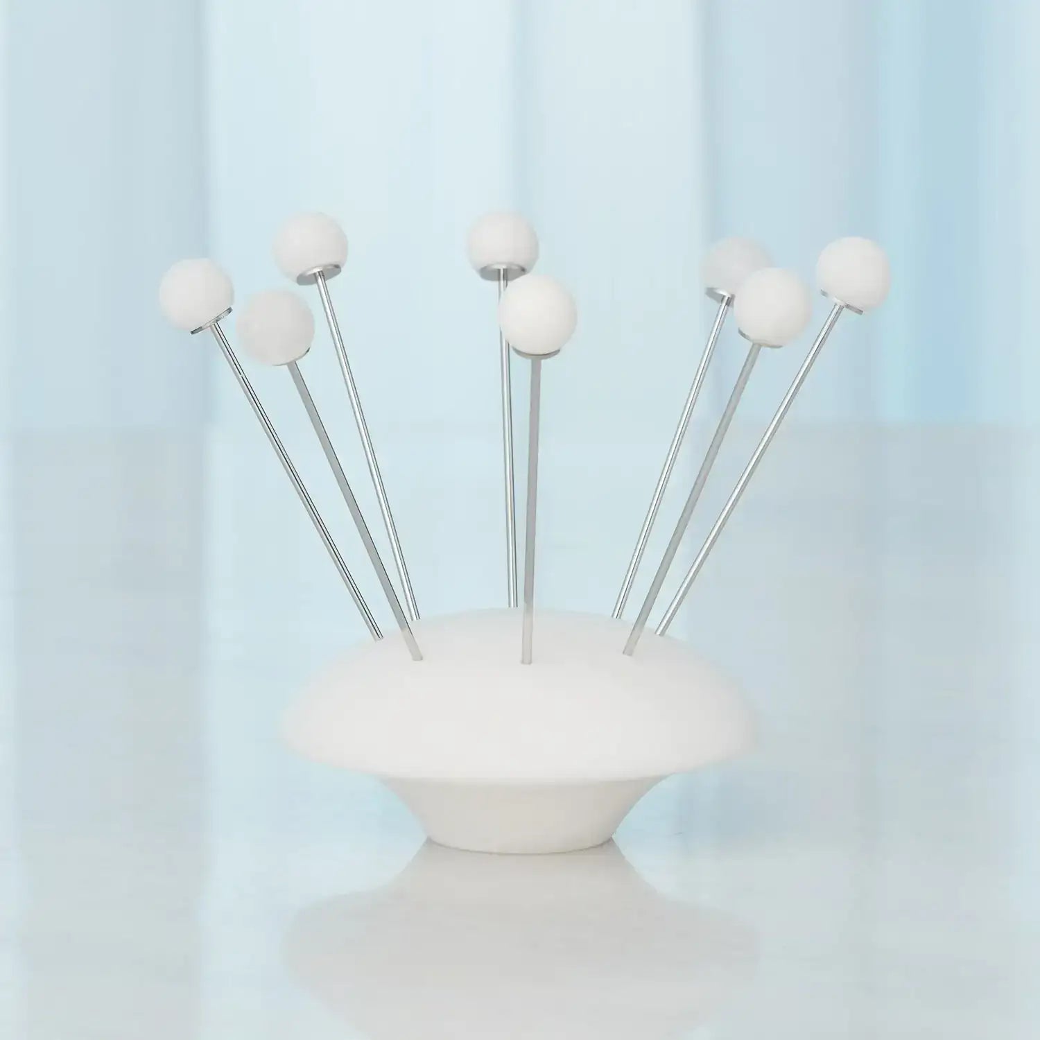 GLOBAL VIEWS S/8 ALABASTER COCKTAIL PICKS W/BASE - Decorative Accents