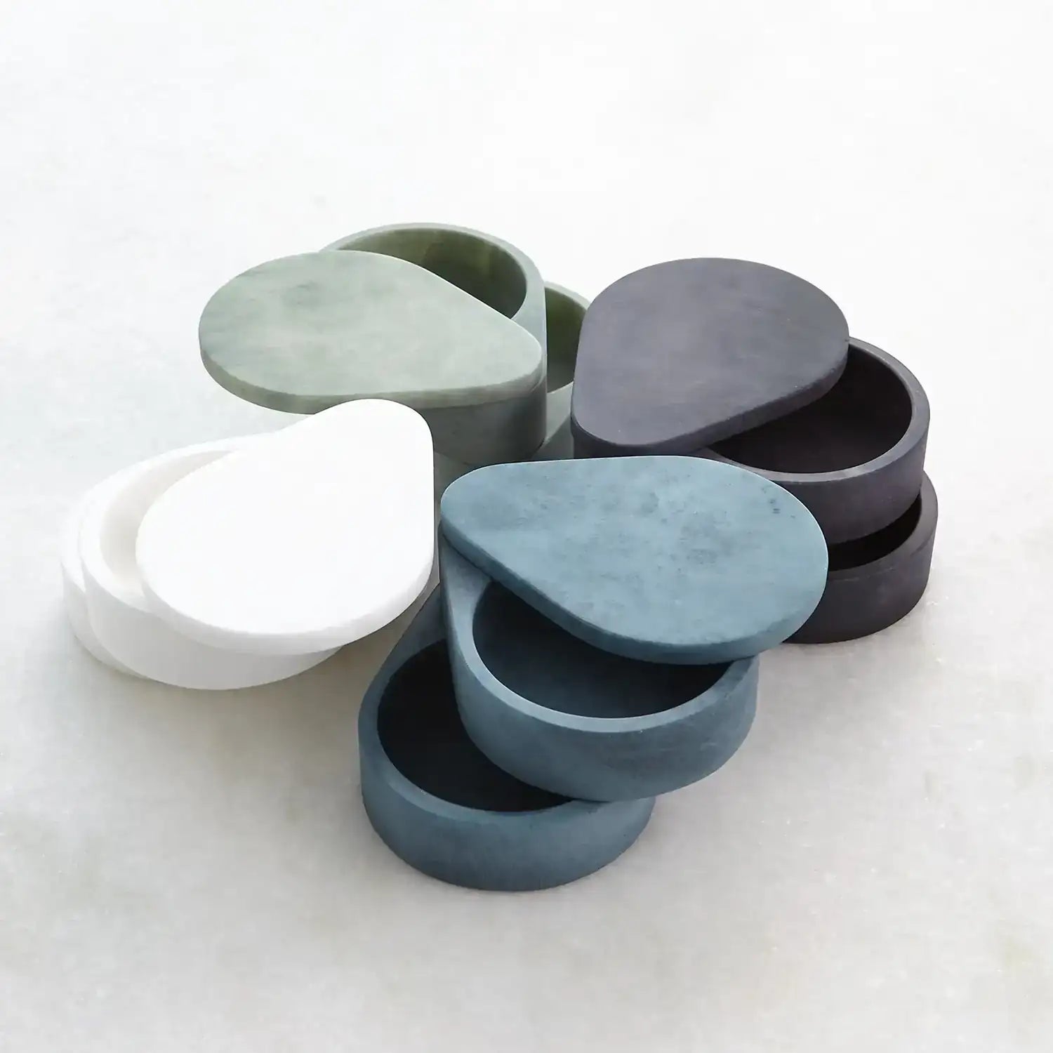 GLOBAL VIEWS ALABASTER TEARDROP DOUBLE BOX - Decorative Accents