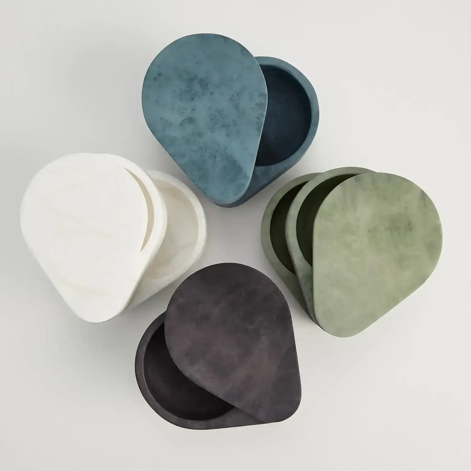 GLOBAL VIEWS ALABASTER TEARDROP DOUBLE BOX - Decorative Accents