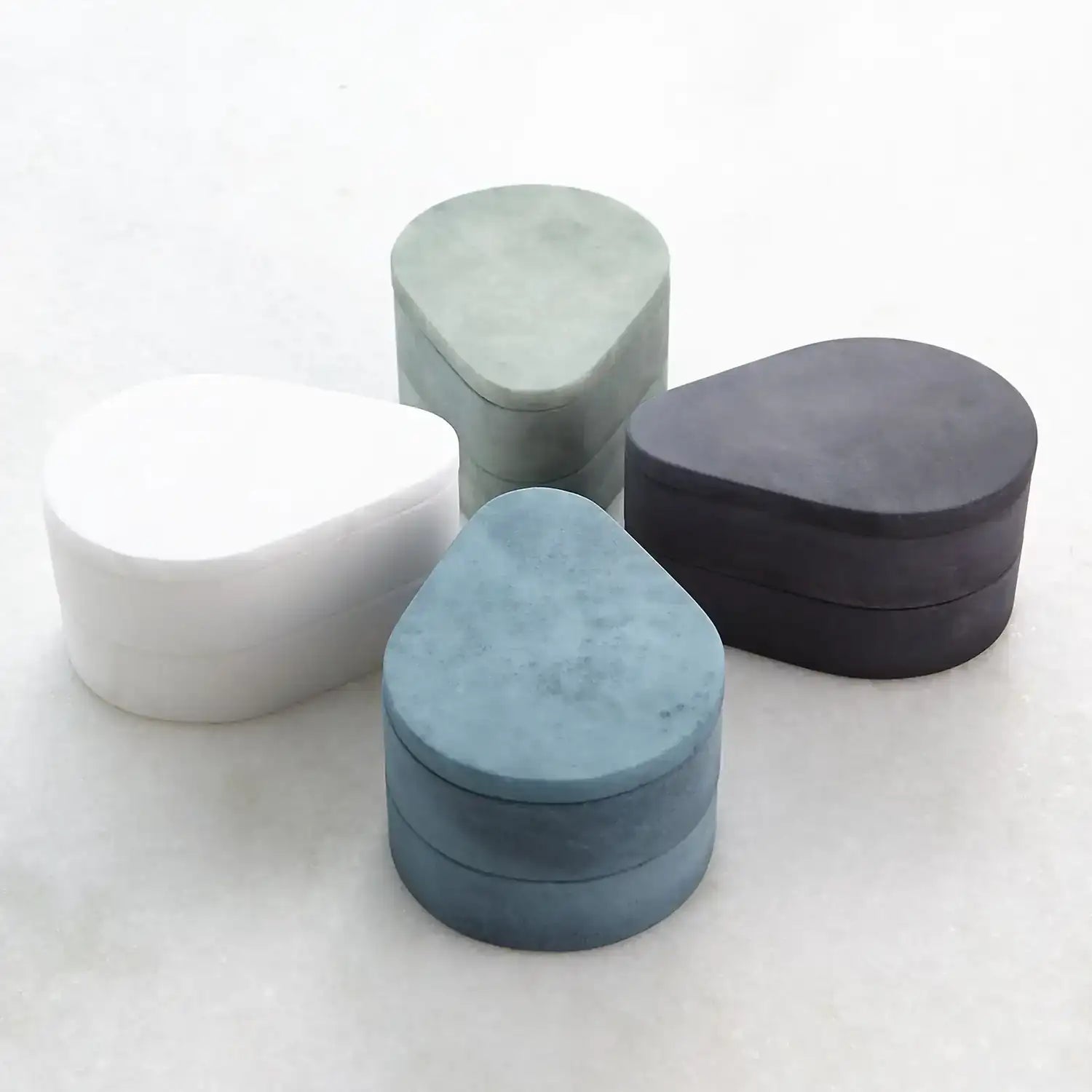 GLOBAL VIEWS ALABASTER TEARDROP DOUBLE BOX - Decorative Accents