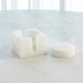 GLOBAL VIEWS S/8 ALABASTER COASTERS W/HOLDER - Decorative Accents