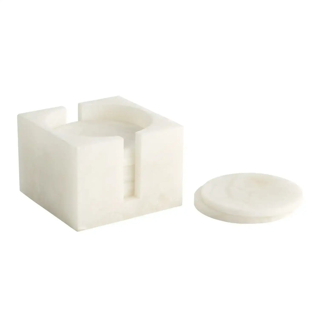 GLOBAL VIEWS S/8 ALABASTER COASTERS W/HOLDER - Decorative Accents