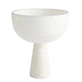 GLOBAL VIEWS FOOTED ALABASTER BOWL W/SILVER - Decorative Accents