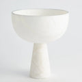 GLOBAL VIEWS FOOTED ALABASTER BOWL W/SILVER - Decorative Accents