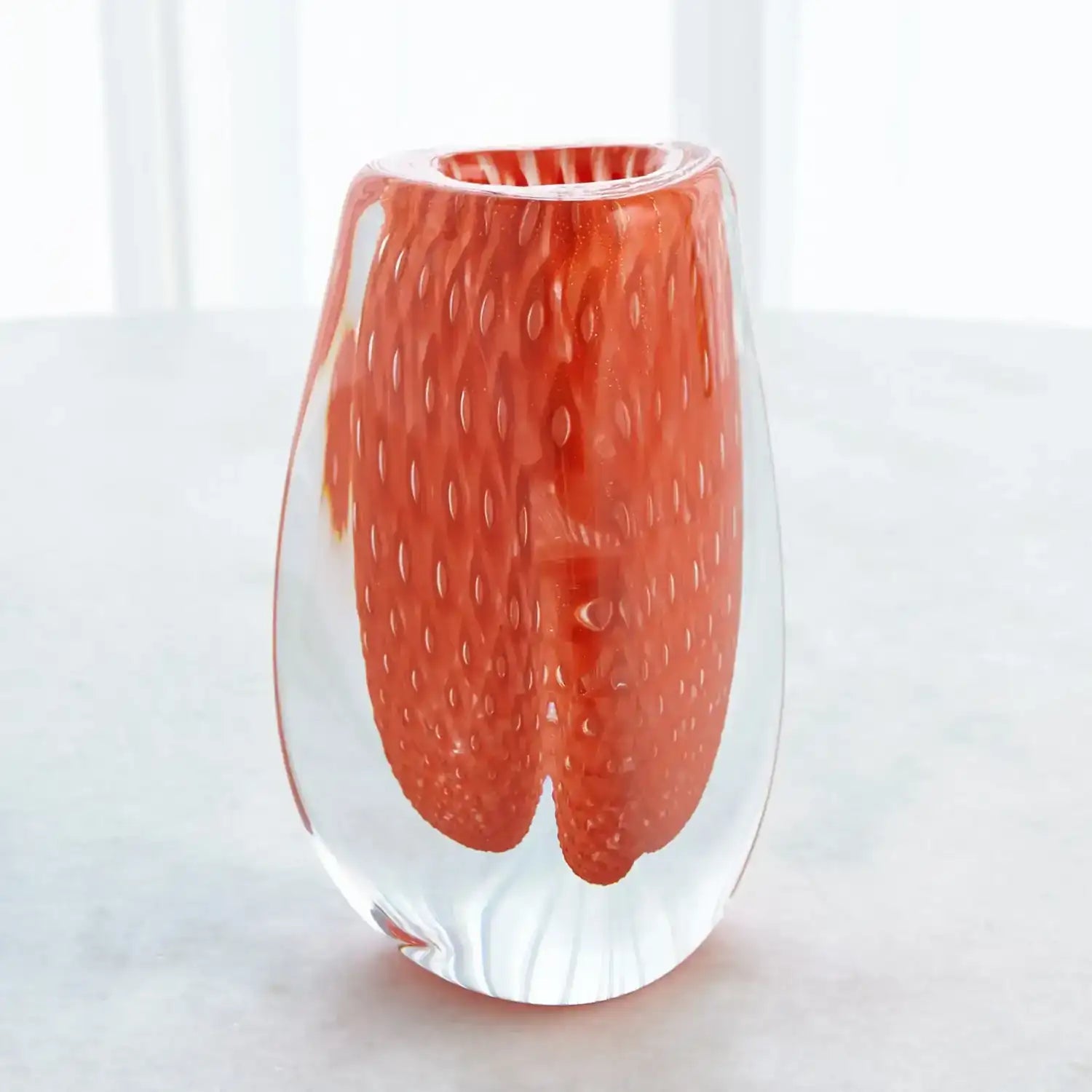 GLOBAL VIEWS TRIANGULAR BUBBLED VASE - Art