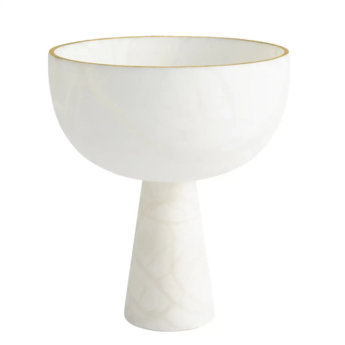 GLOBAL VIEWS FOOTED ALABASTER BOWL W/GOLD - Decorative Accents