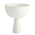 GLOBAL VIEWS FOOTED ALABASTER BOWL W/GOLD - Decorative Accents
