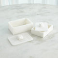 GLOBAL VIEWS FACET KNOB ALABASTER BOX - Decorative Accents