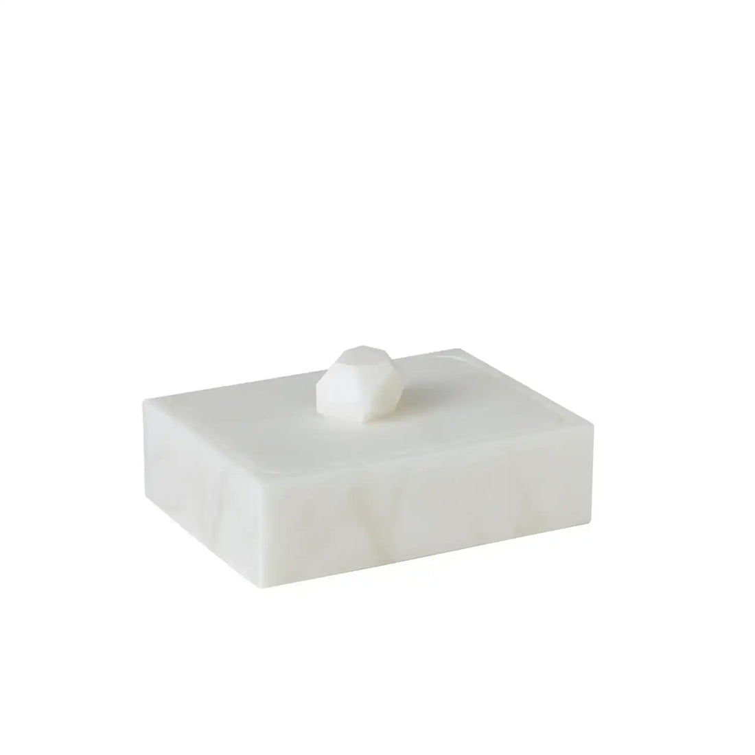 GLOBAL VIEWS FACET KNOB ALABASTER BOX - Decorative Accents