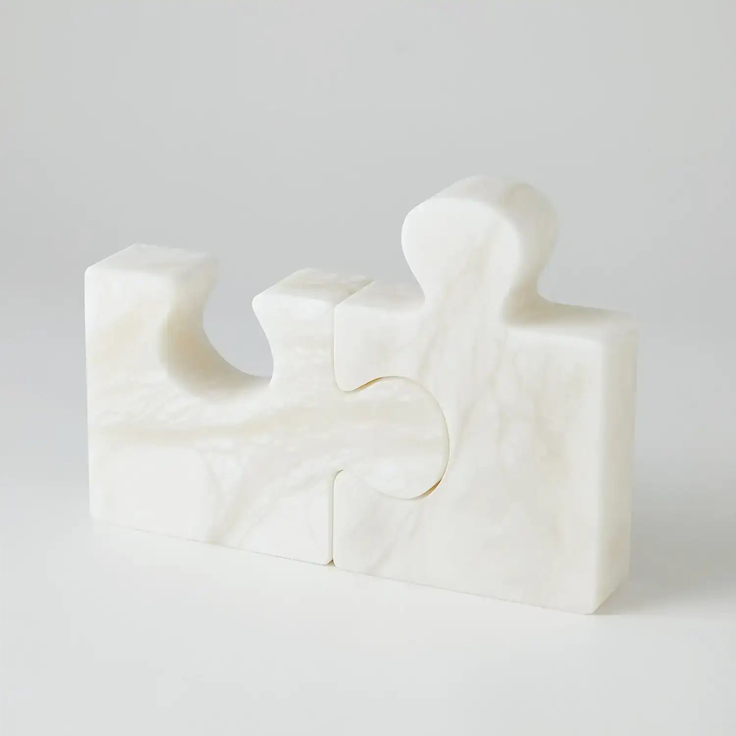 GLOBAL VIEWS ALABASTER JIGSAW BOOKENDS - Decorative Accents