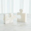 GLOBAL VIEWS ALABASTER JIGSAW BOOKENDS - Decorative Accents