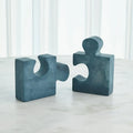 GLOBAL VIEWS ALABASTER JIGSAW BOOKENDS - Decorative Accents
