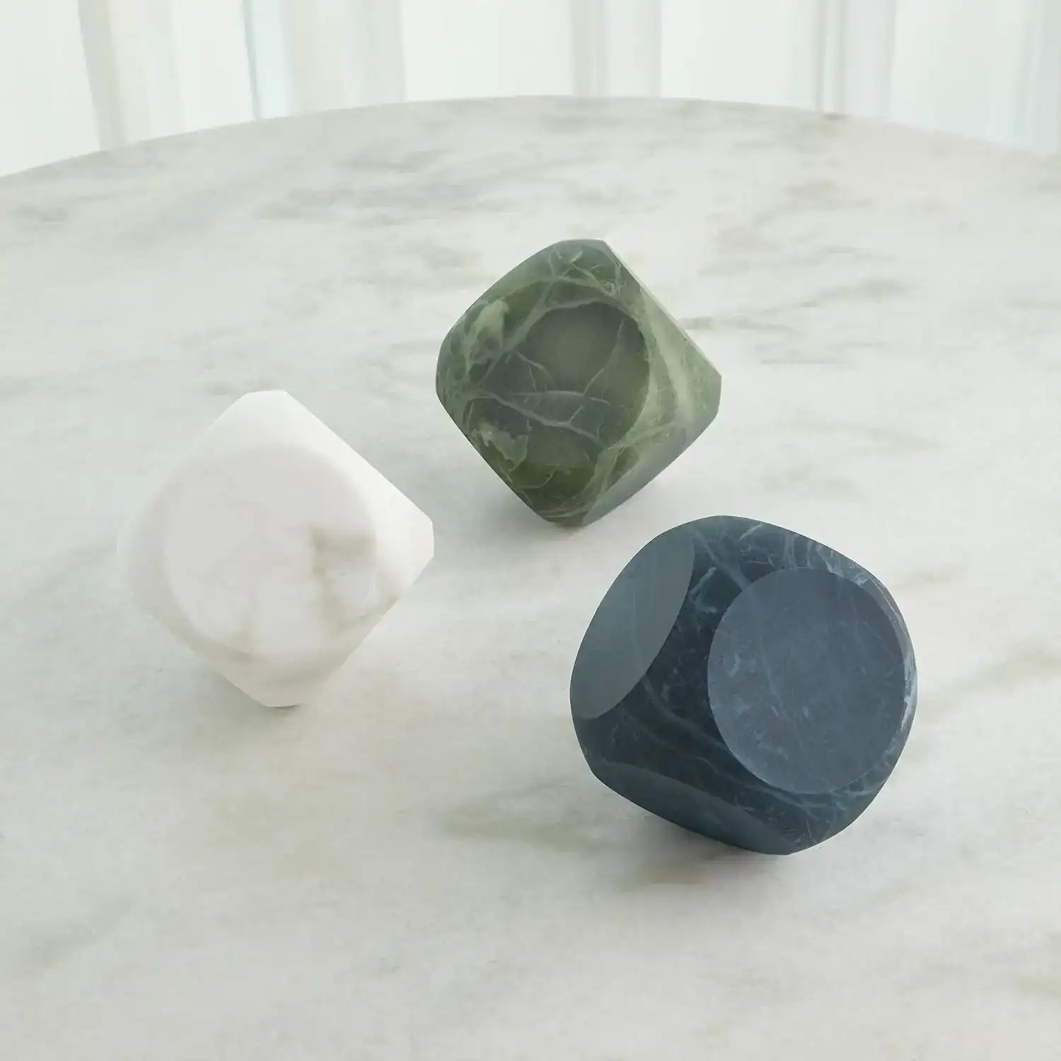 GLOBAL VIEWS SQUARE ALABASTER OBJECT - Decorative Accents