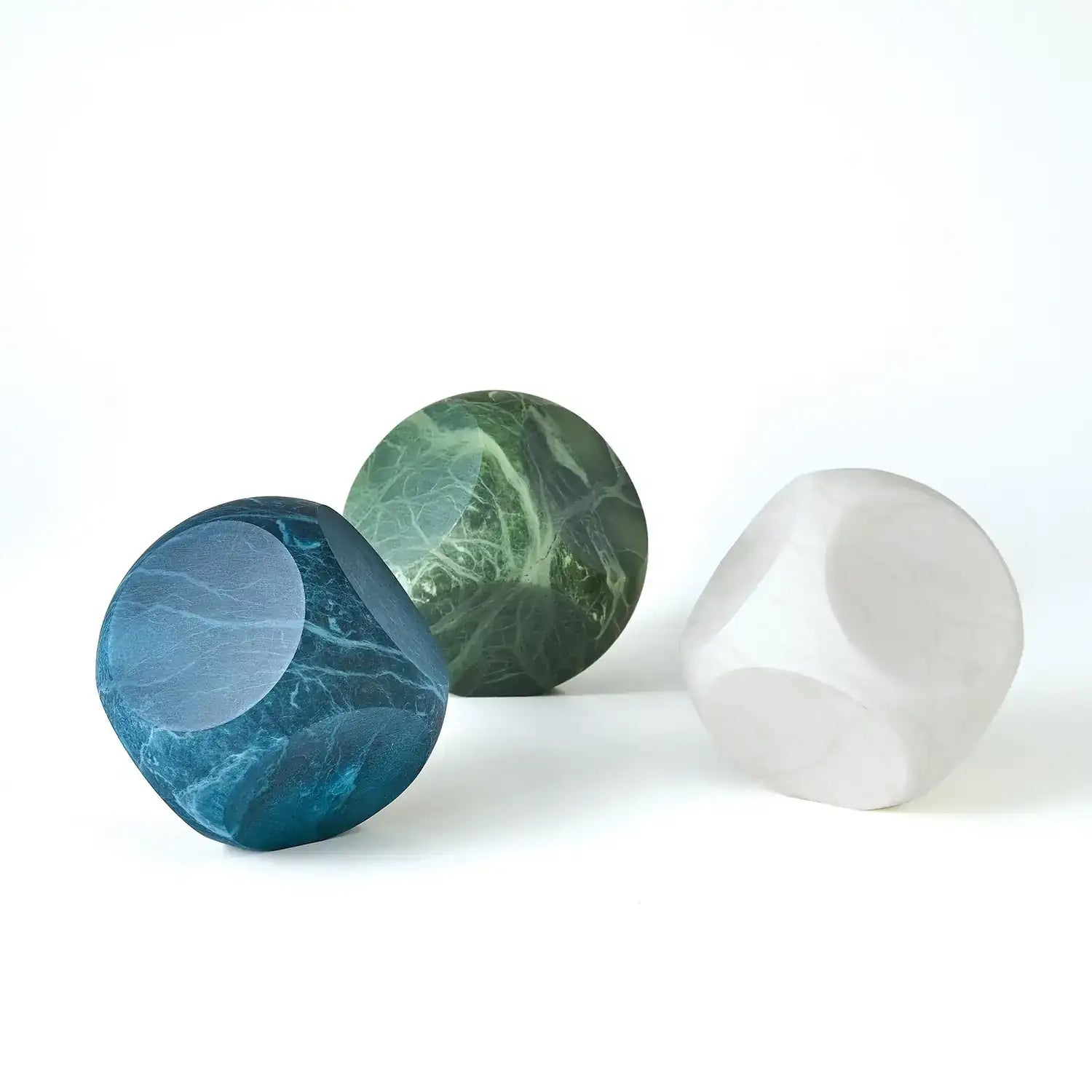 GLOBAL VIEWS SQUARE ALABASTER OBJECT - Decorative Accents